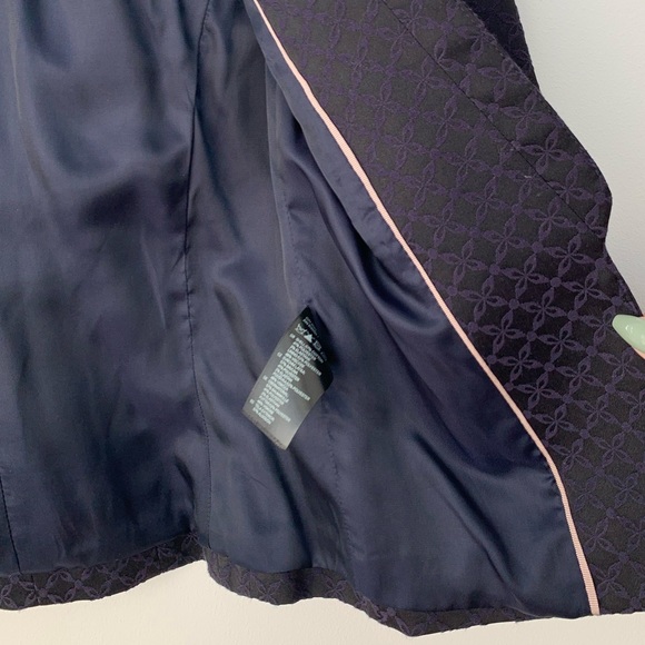 Collarless 3/4 sleeve blazer - Picture 6 of 8